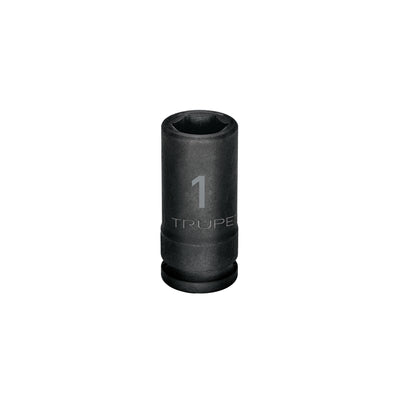 Dado impacto, largo, 6 puntas, cuadro 3/4" de 1"
