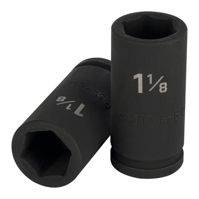Dado impacto, largo, 6 puntas, cuadro 3/4" de 1-1/8"