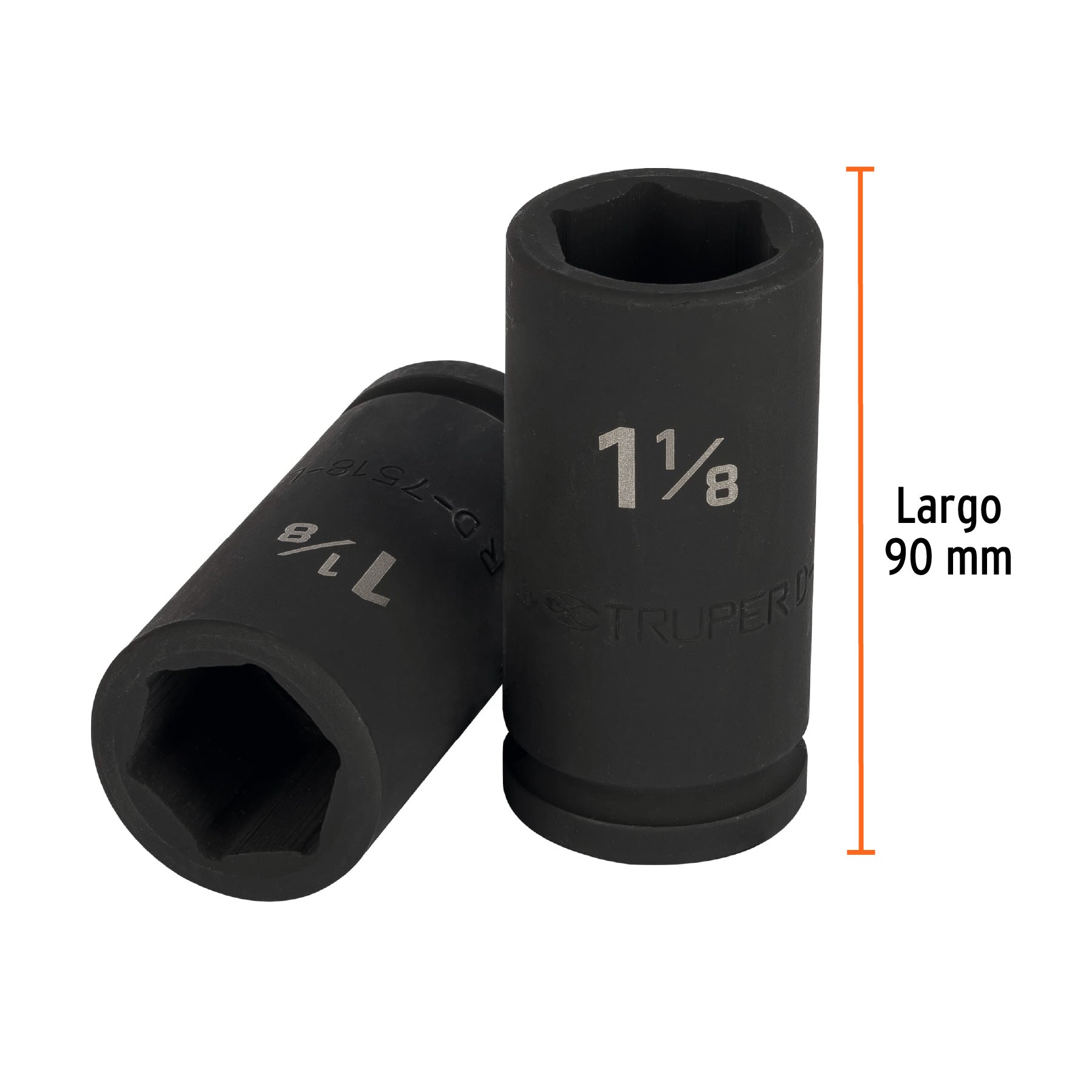 Dado impacto, largo, 6 puntas, cuadro 3/4" de 1-1/8"
