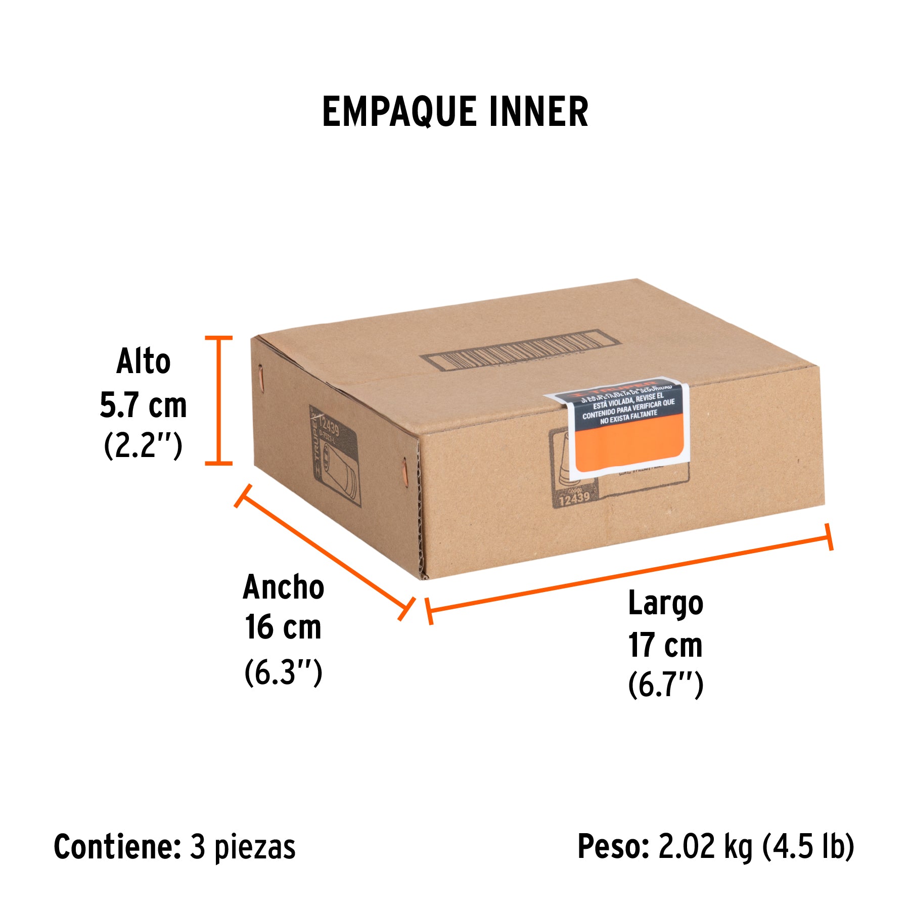 Dado impacto, largo, 6 puntas, cuadro 3/4" de 1-5/16"