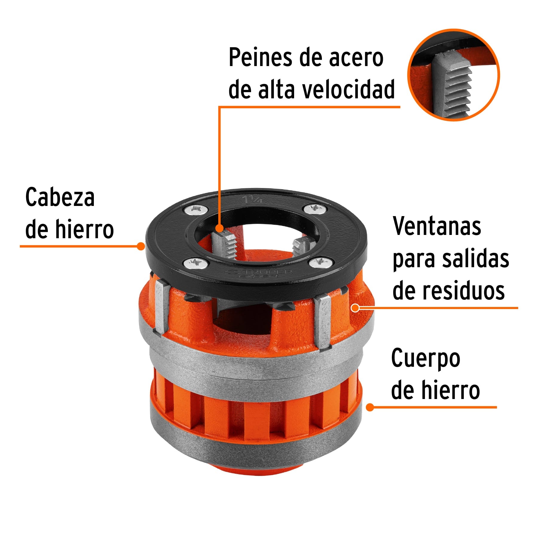 Dado de 1-1/4" para tarrajas T-852X, TRUPER EXPERT