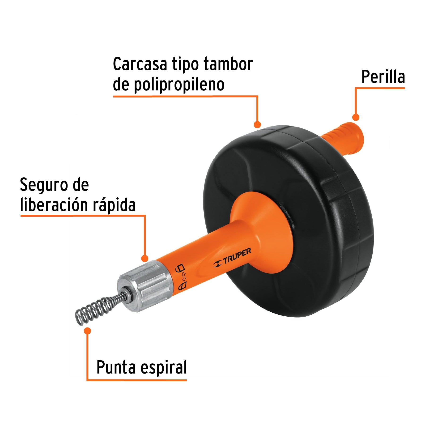 Destapacaños, 25 pies, alma de nylon