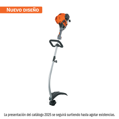 Desbrozadora a gasolina, 26cc, 17" de corte, curva