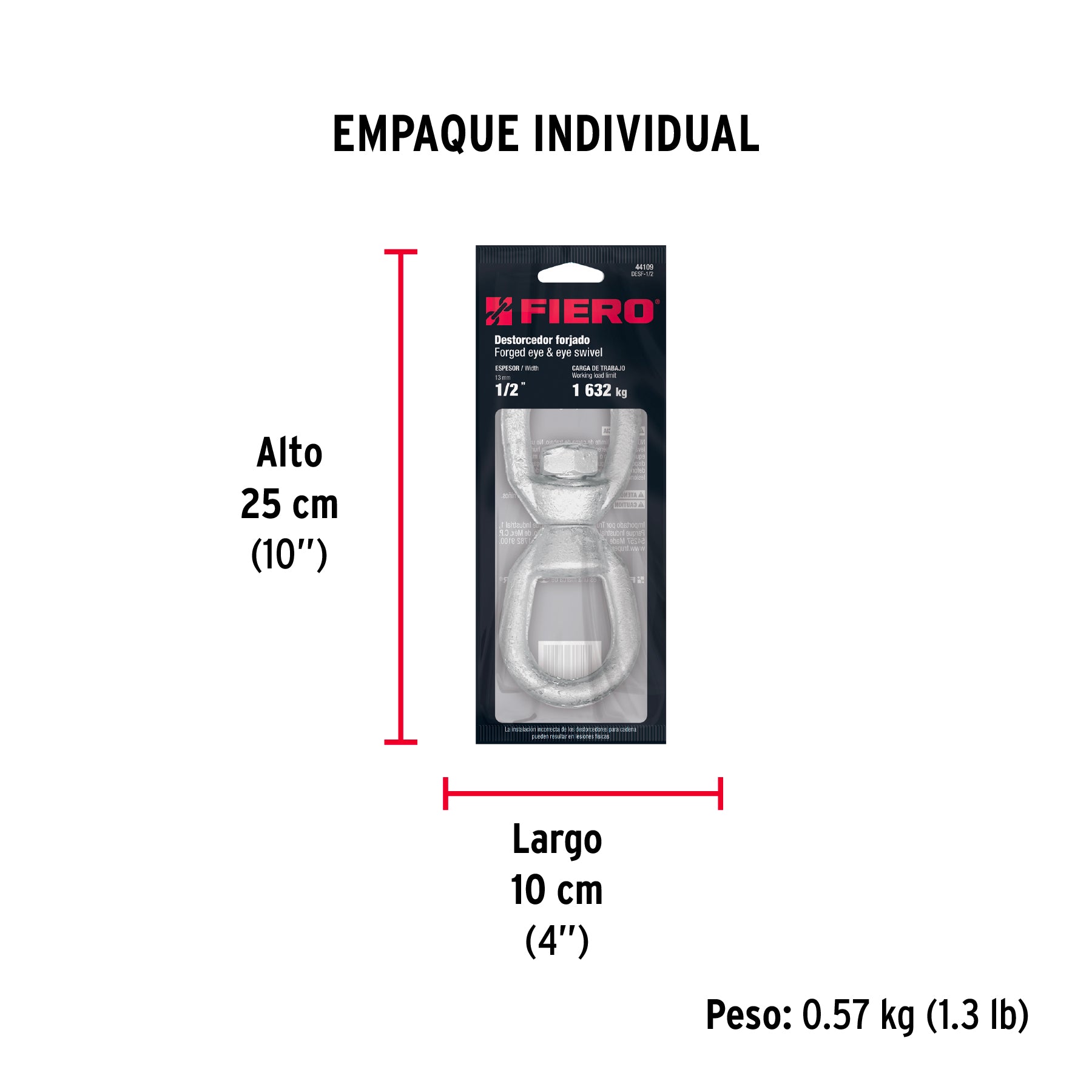 Destorcedor forjado de 1/2"