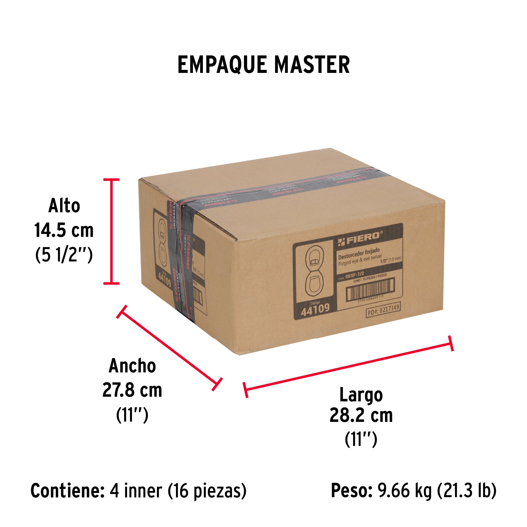 Destorcedor forjado de 1/2"