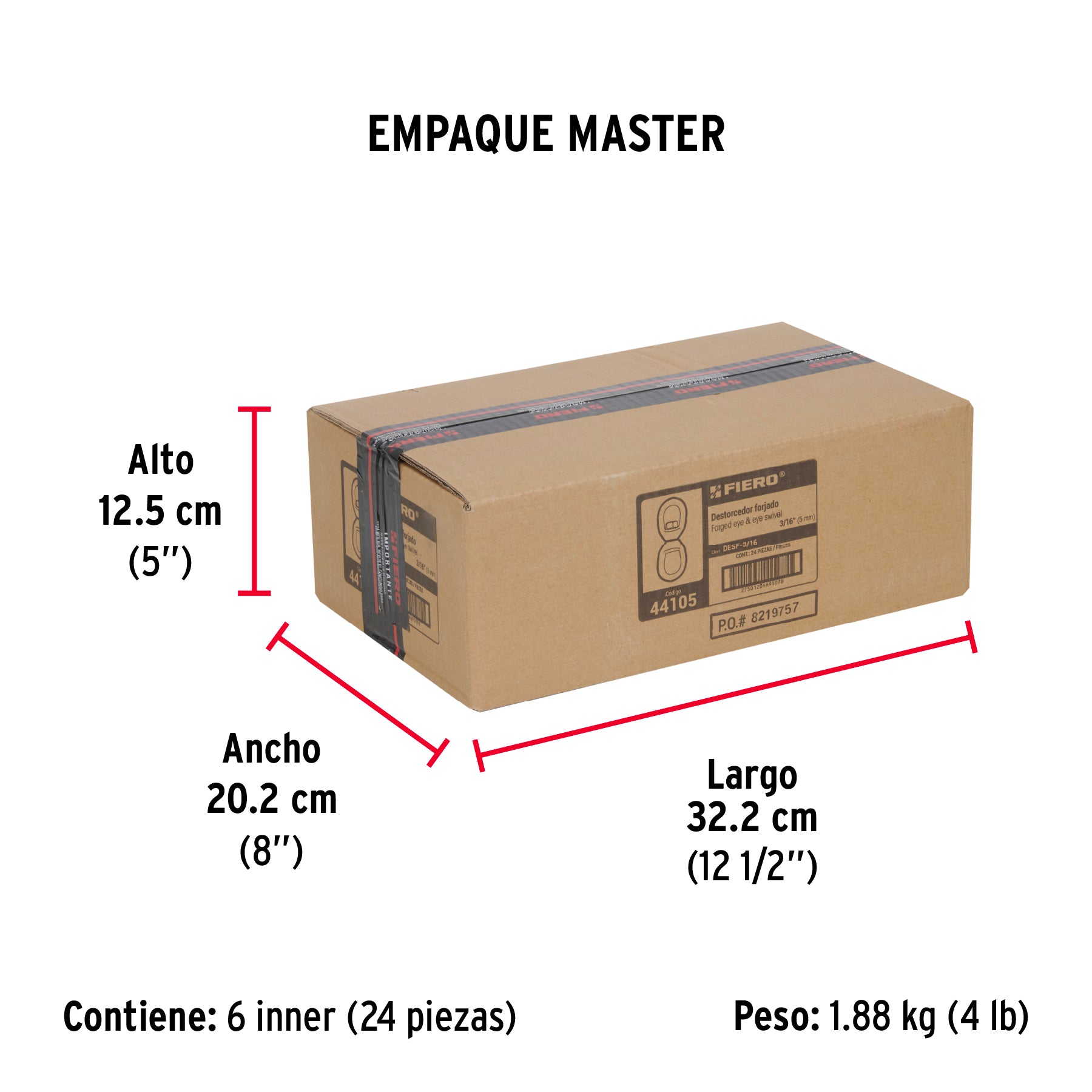 Destorcedor forjado de 3/16"