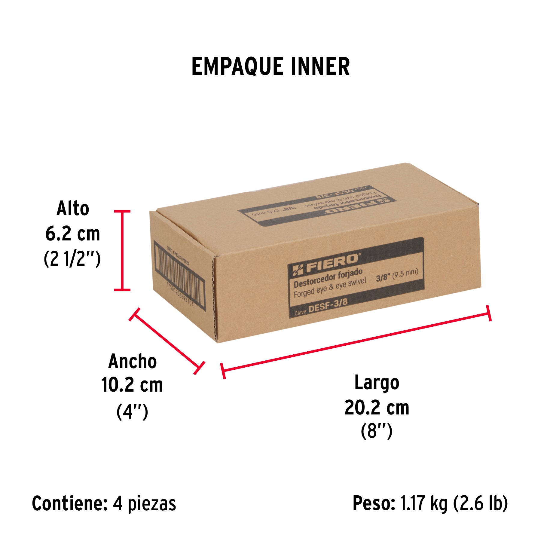 Destorcedor forjado de 3/8"