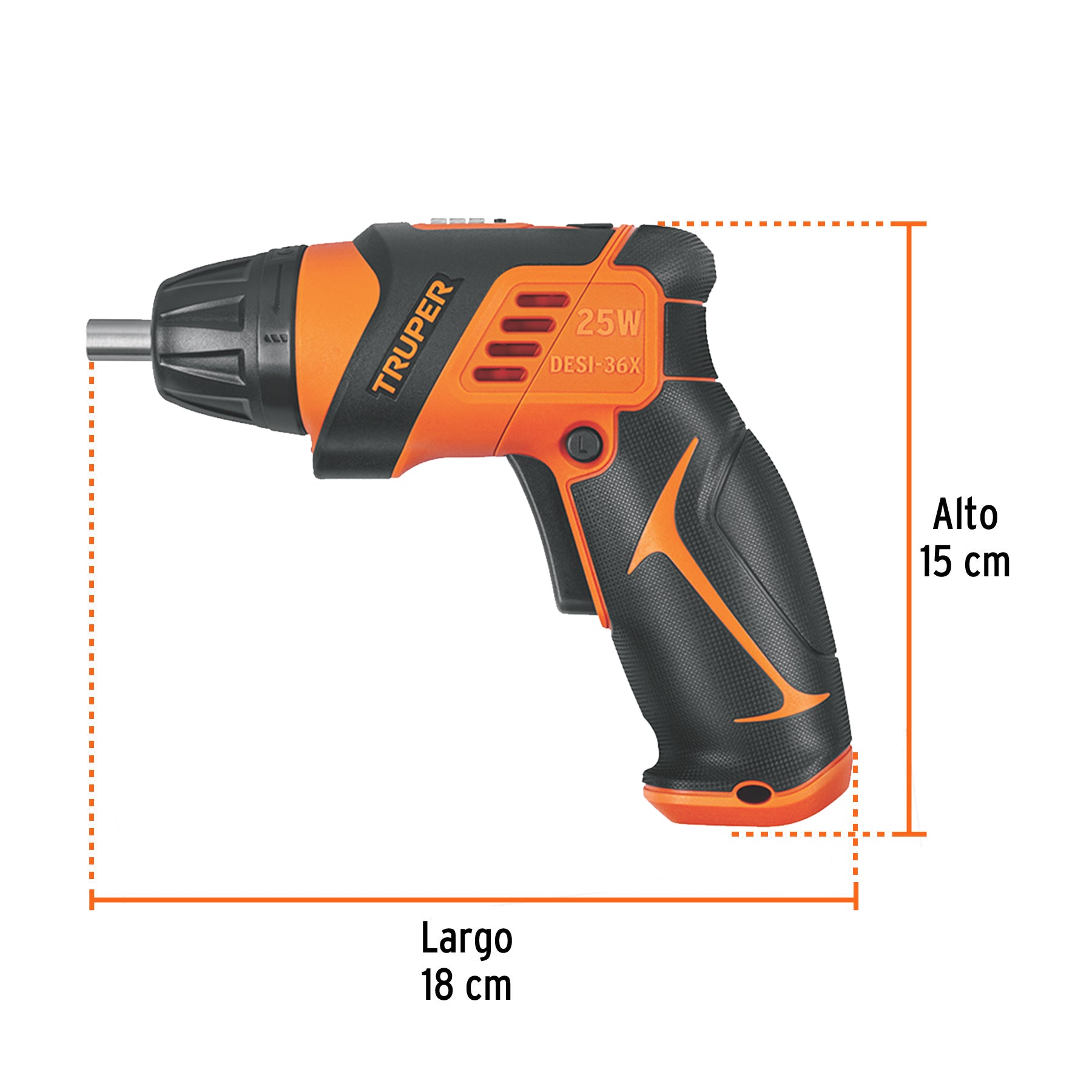 Destornillador profesional inalámbrico,dos posiciones,3.6V