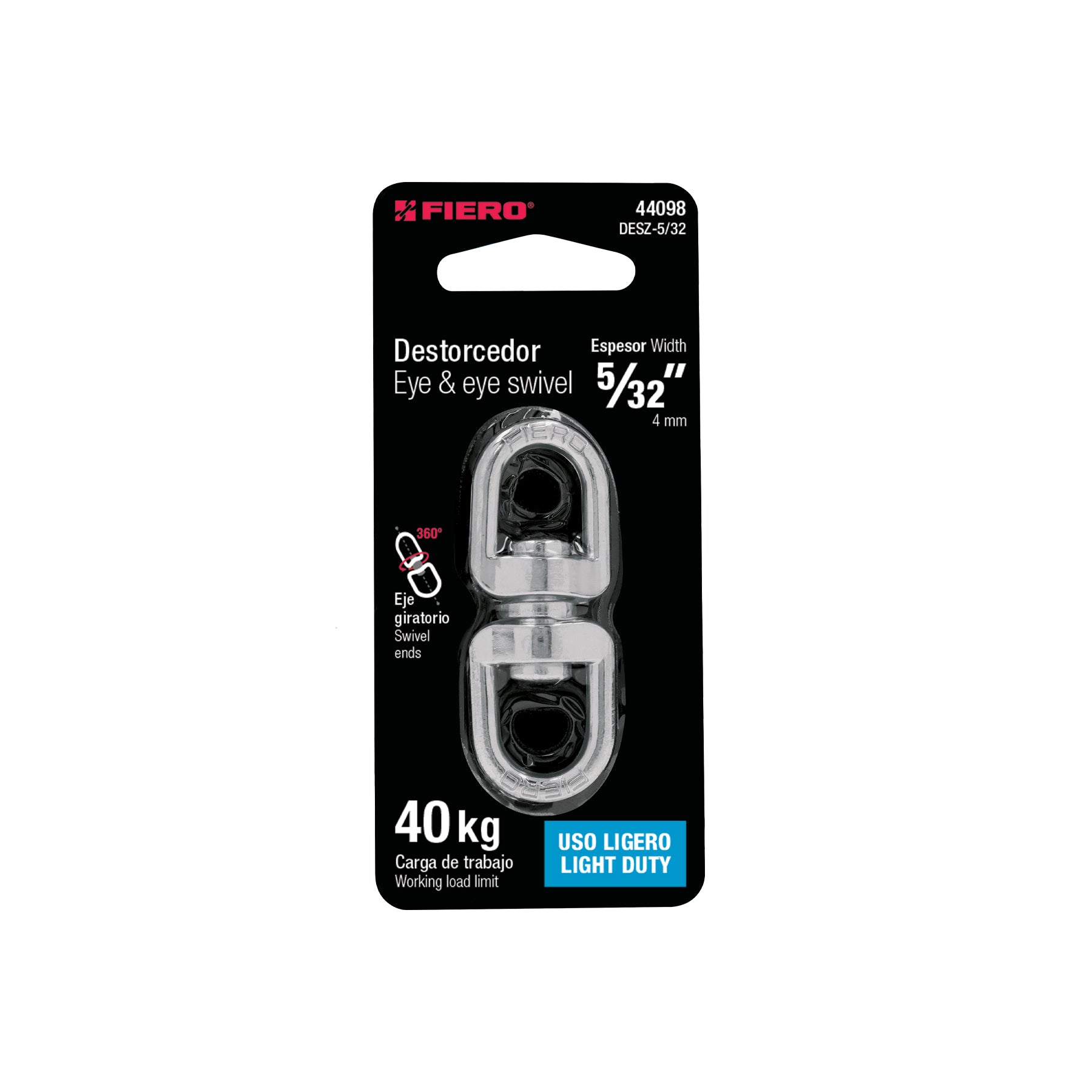 Destorcedor de zinc, para cable de 5/32"