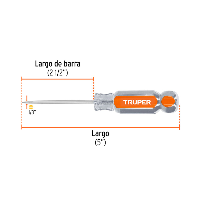 Desarmador cabinet 1/8x2-1/2" mango de acetato