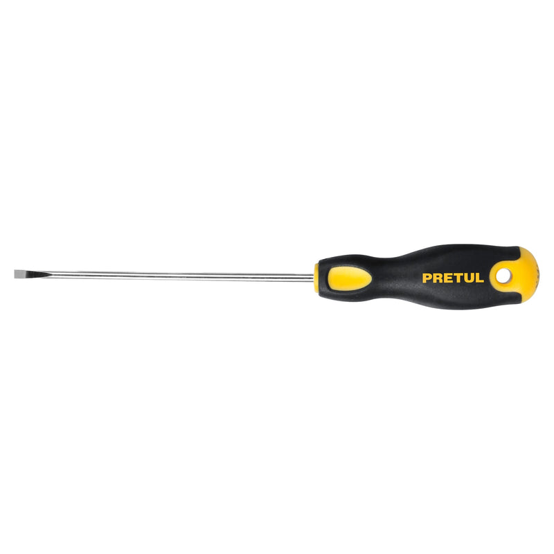 Desarmador cabinet, 1/8 x 4", mango comfort grip, pretul