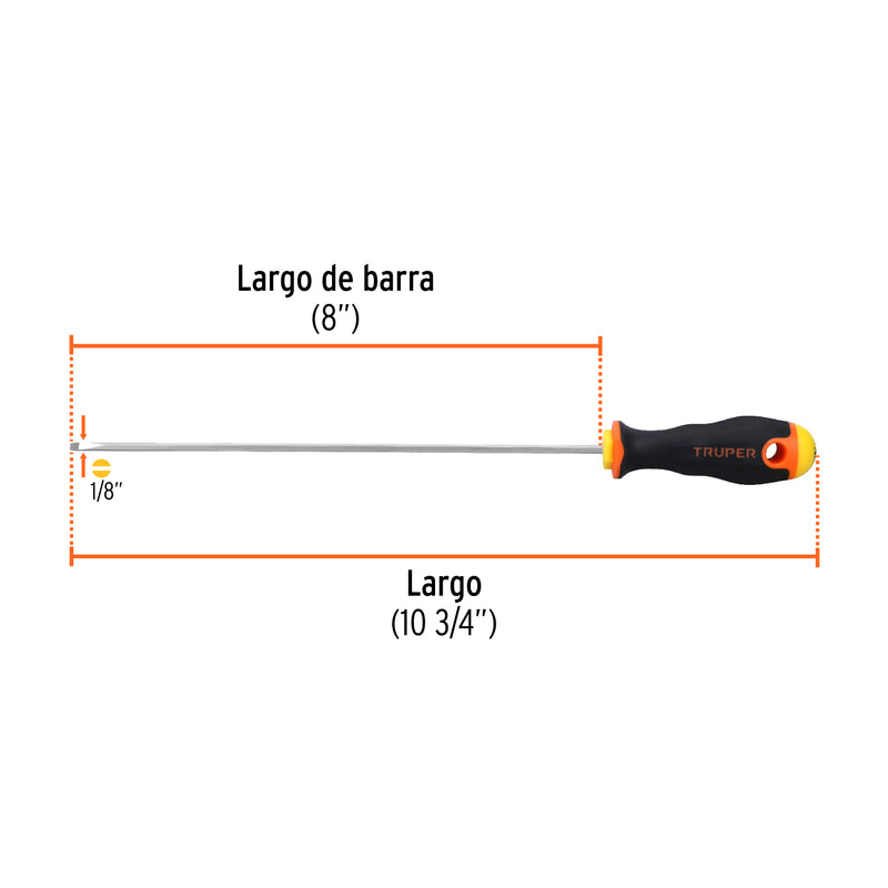 Desarmador cabinet 1/8x8" mango comfort grip