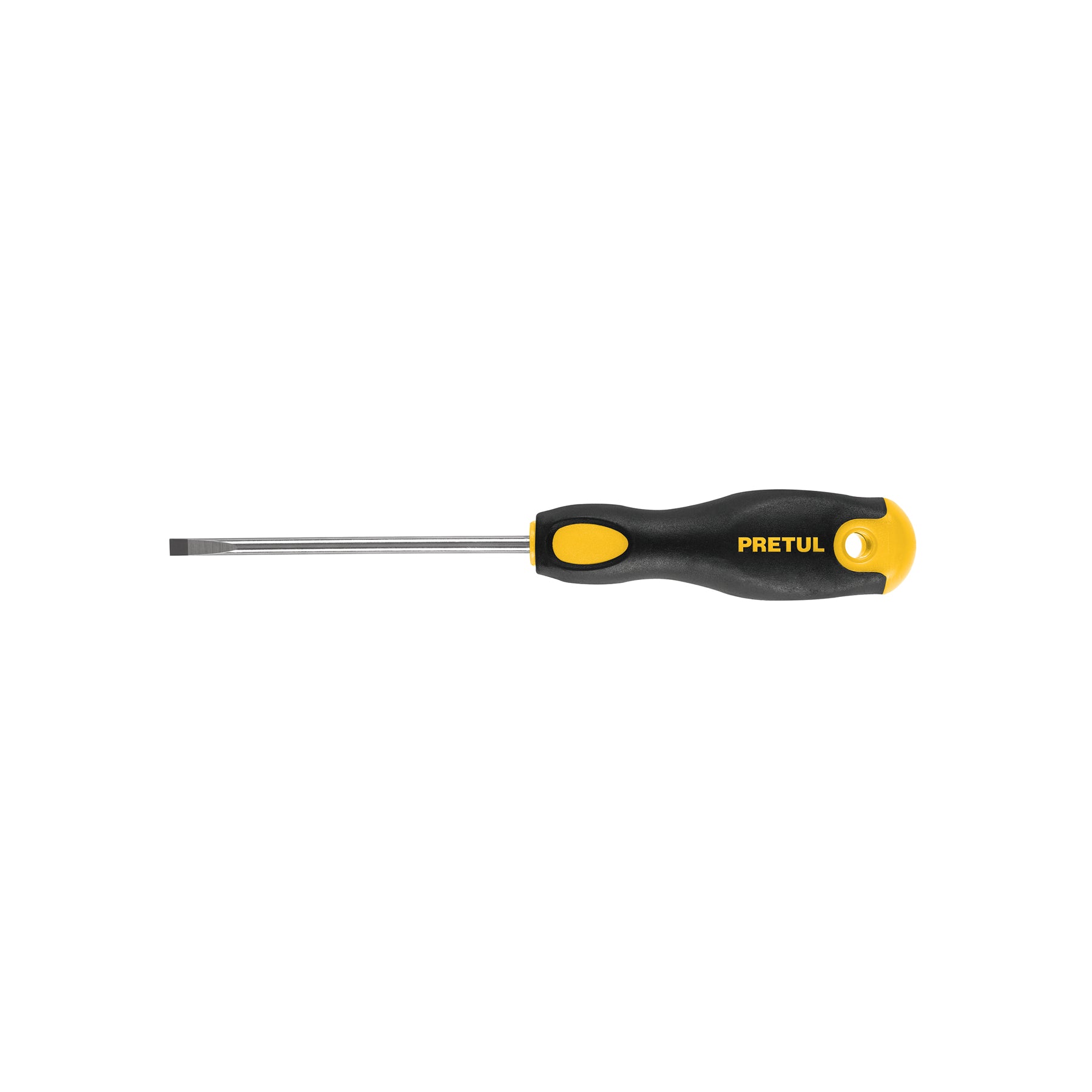 Desarmador cabinet, 3/16 x 4", mango comfort grip, pretul