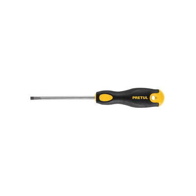 Desarmador cabinet, 3/16 x 4", mango comfort grip, pretul