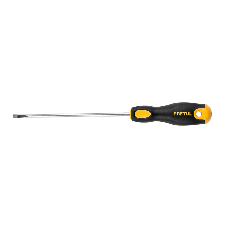 Desarmador cabinet, 3/16 x 6", mango comfort grip, pretul