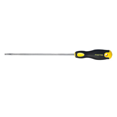 Desarmador cabinet, 3/16 x 8", mango comfort grip, pretul