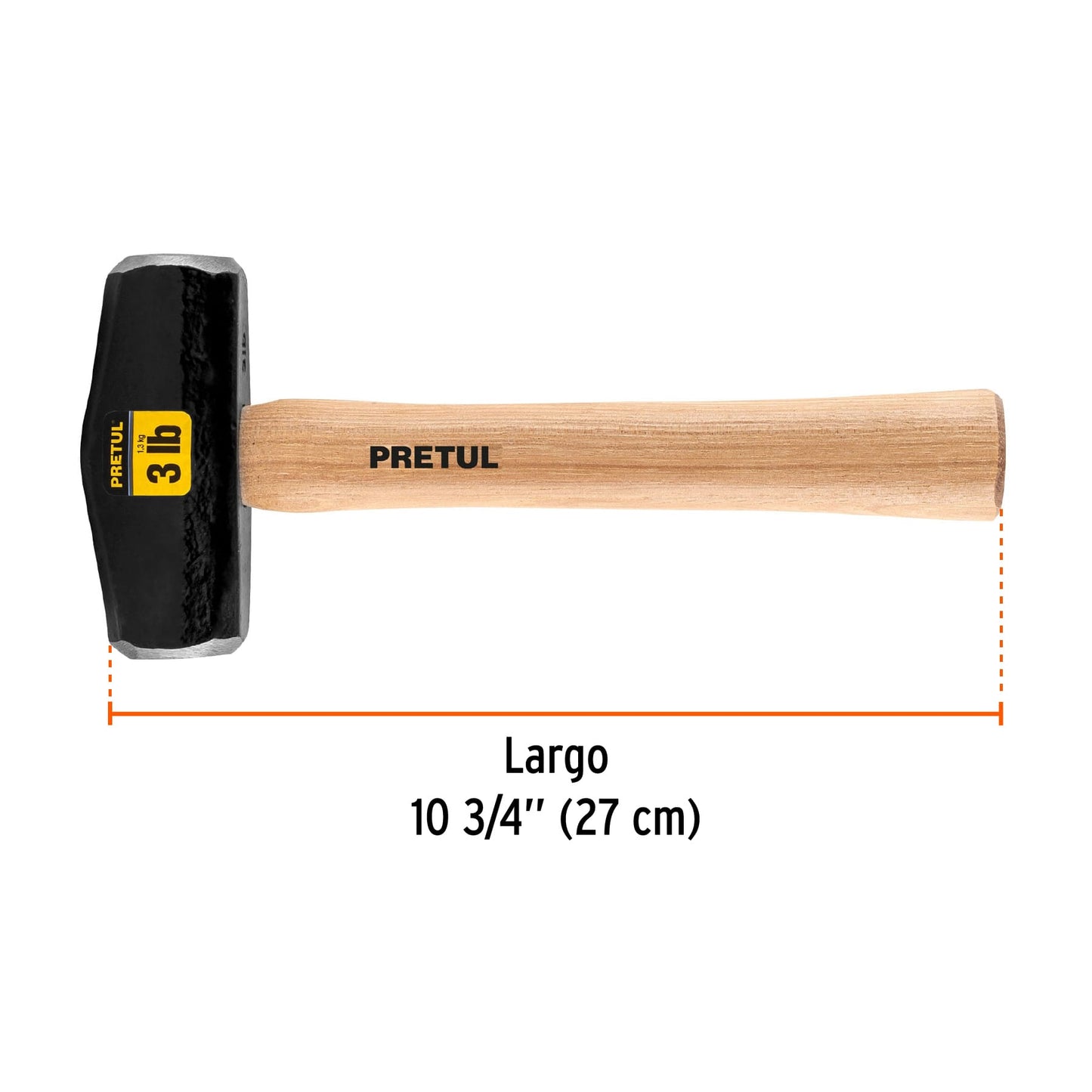 Marro tipo Nevada 3 lbs. mango 10-3/4", Pretul