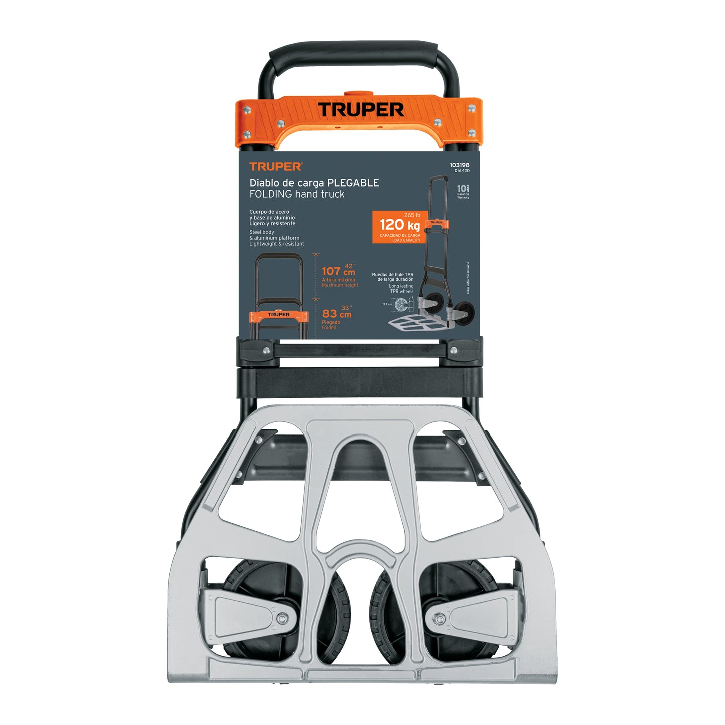 Diablo de carga, plegable, 120 kg, Truper