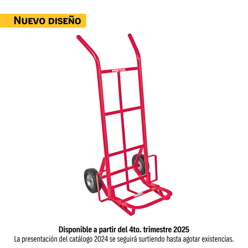 Diablo de carga de 200 kg, ruedas sólidas, balero sencillo