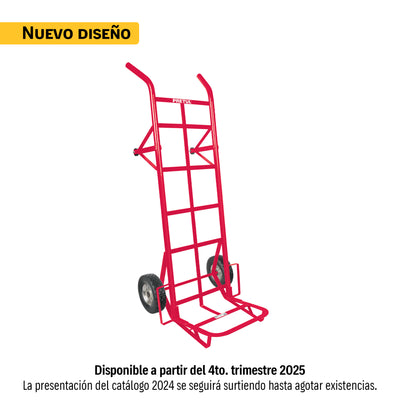 Diablo de carga de 450 kg, ruedas sólidas, doble balero