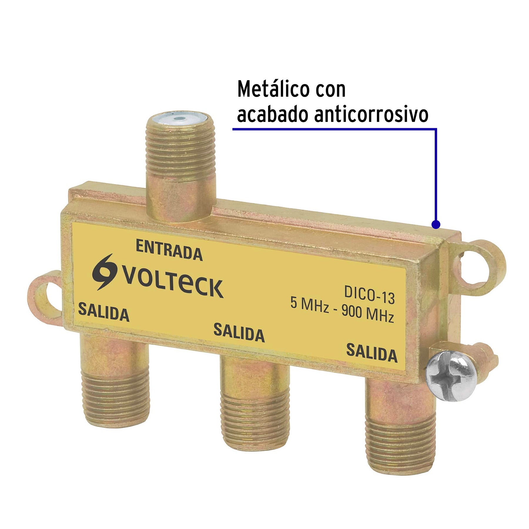 Divisor coaxial de 1 entrada y 3 salidas
