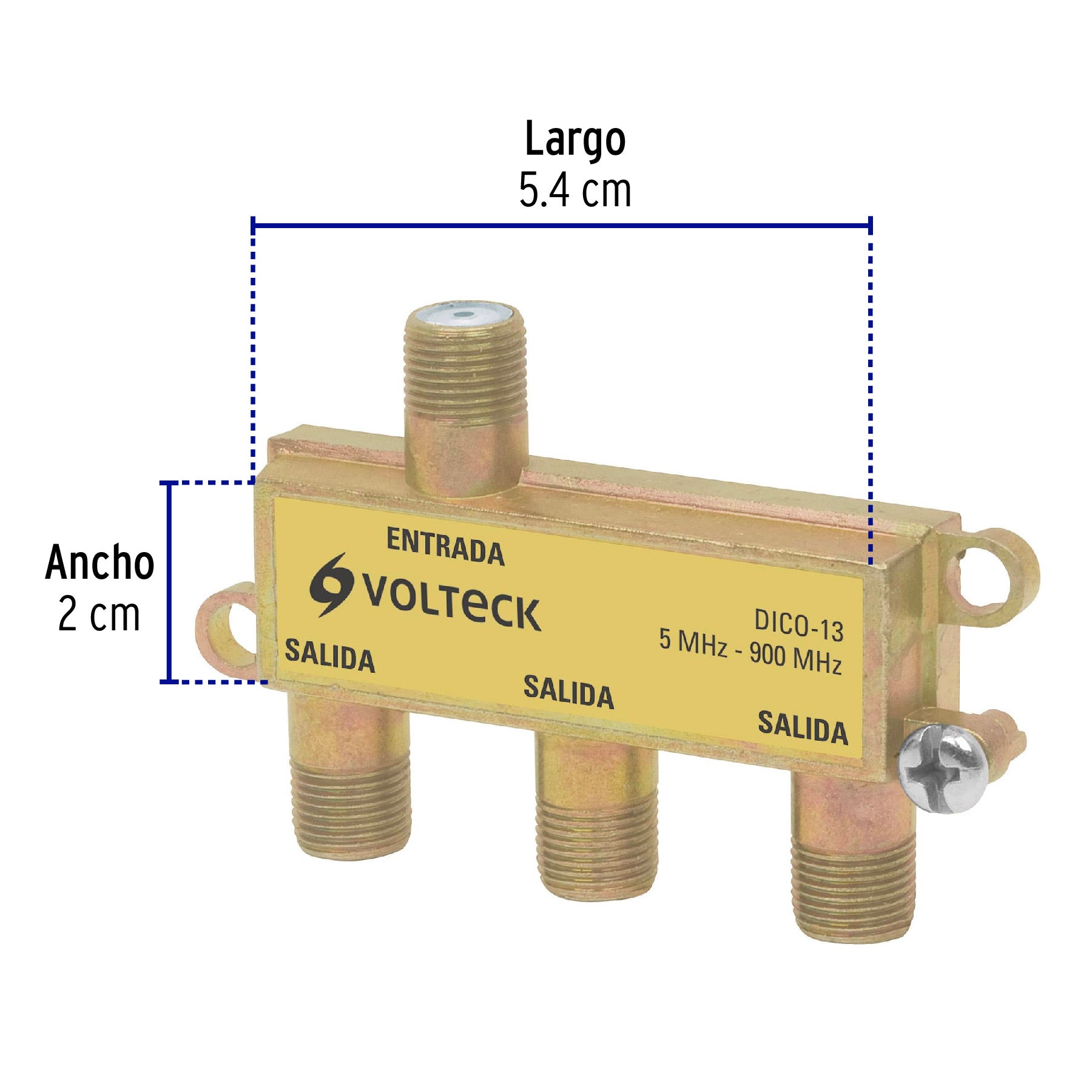 Divisor coaxial de 1 entrada y 3 salidas