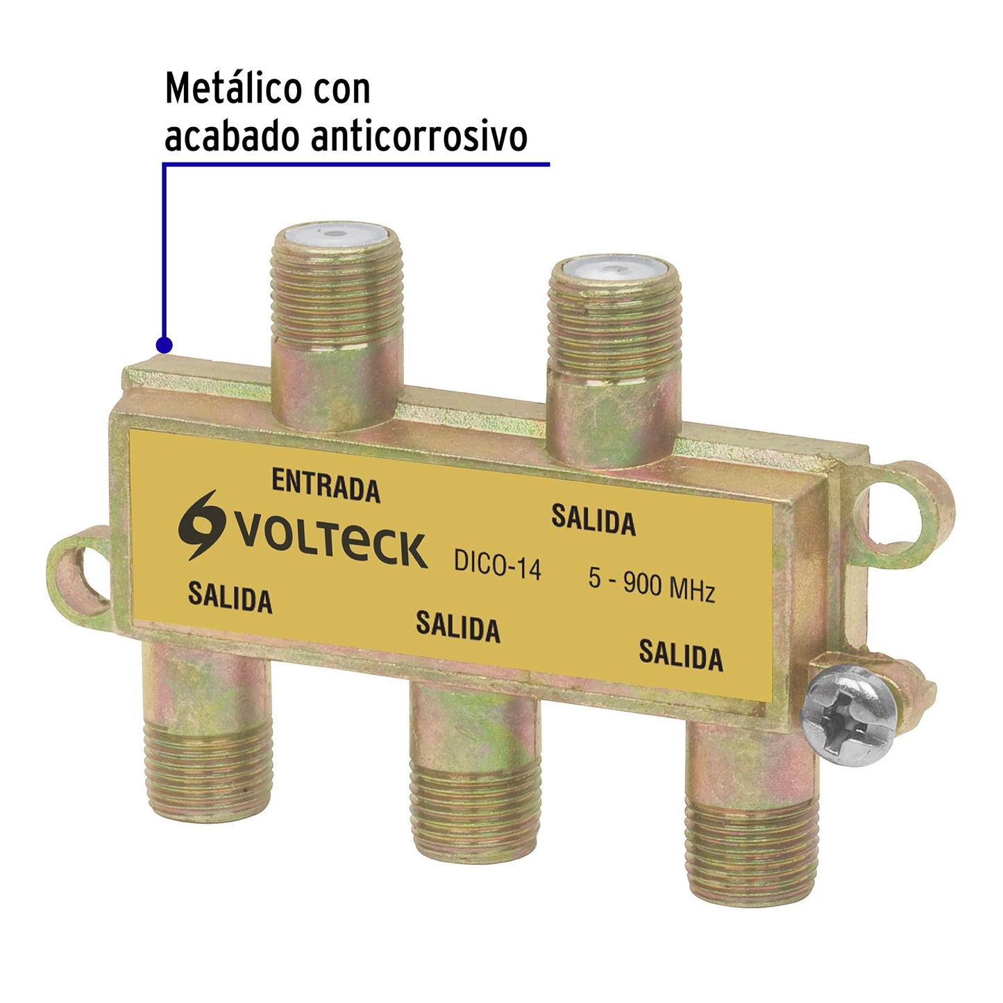 Divisor coaxial de 1 entrada y 4 salidas
