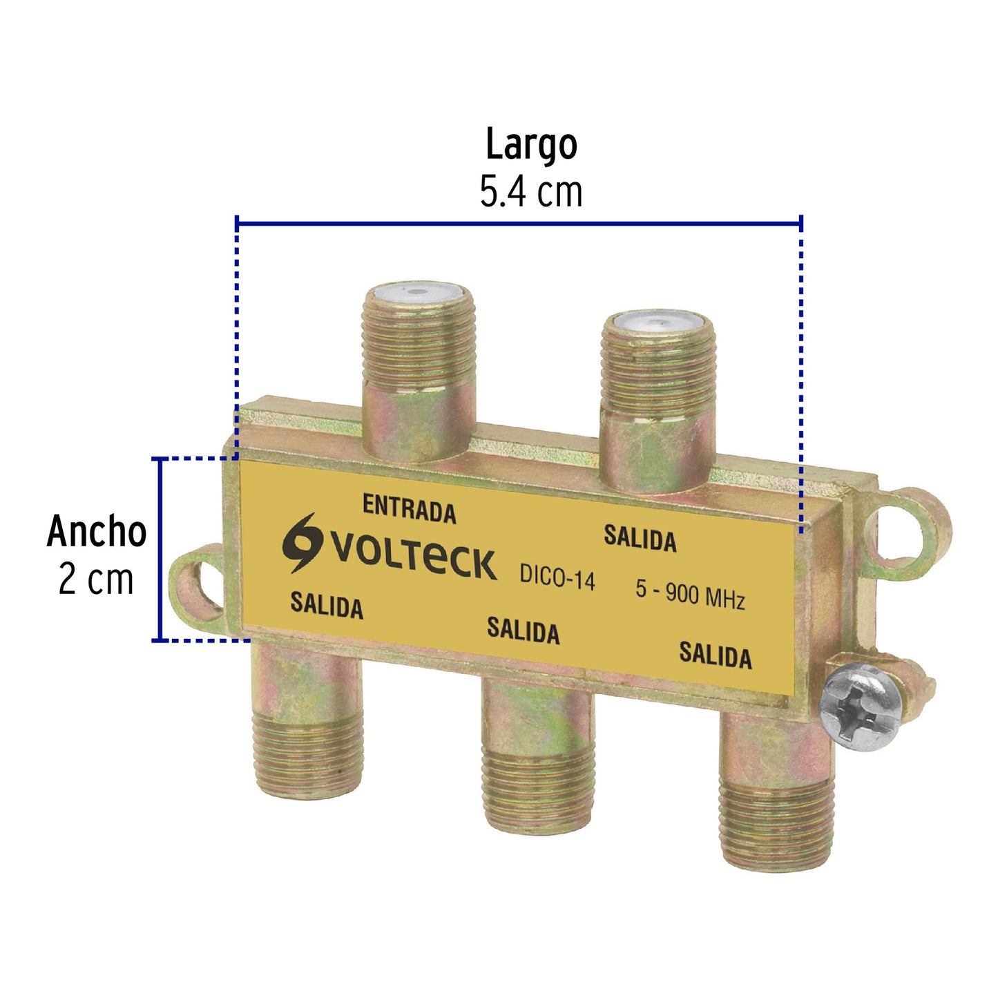 Divisor coaxial de 1 entrada y 4 salidas