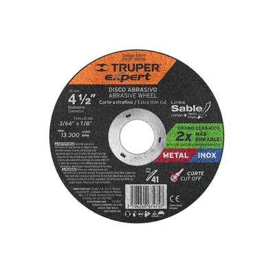Disco tipo 41, corte metal, Línea Sable 4-1/2",1mm, Expert