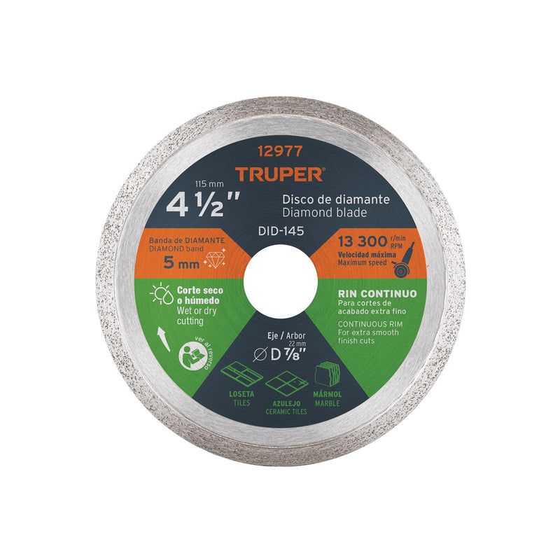 Disco de diamante, rin continuo, 4-1/2" sustituto 11578