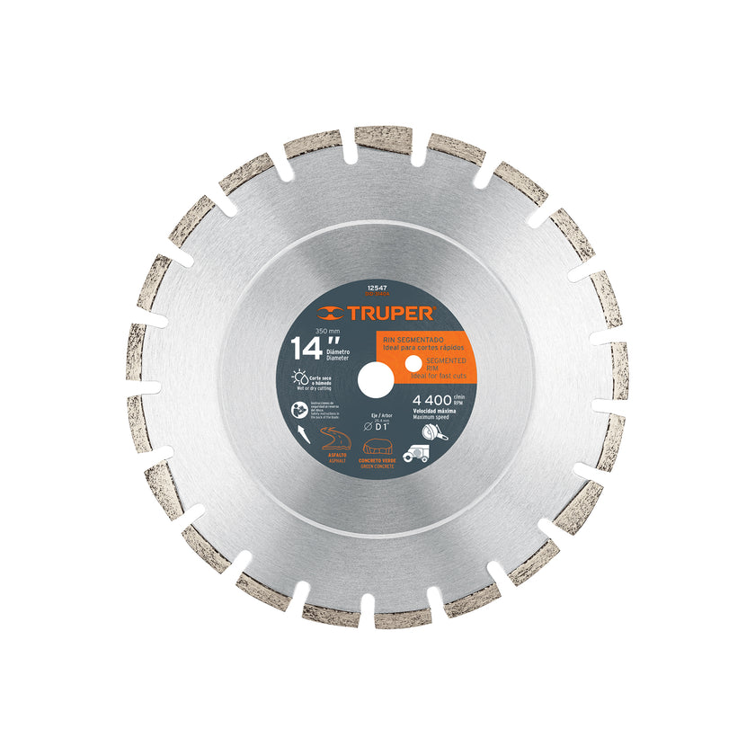 Disco de diamante, 14" para asfalto