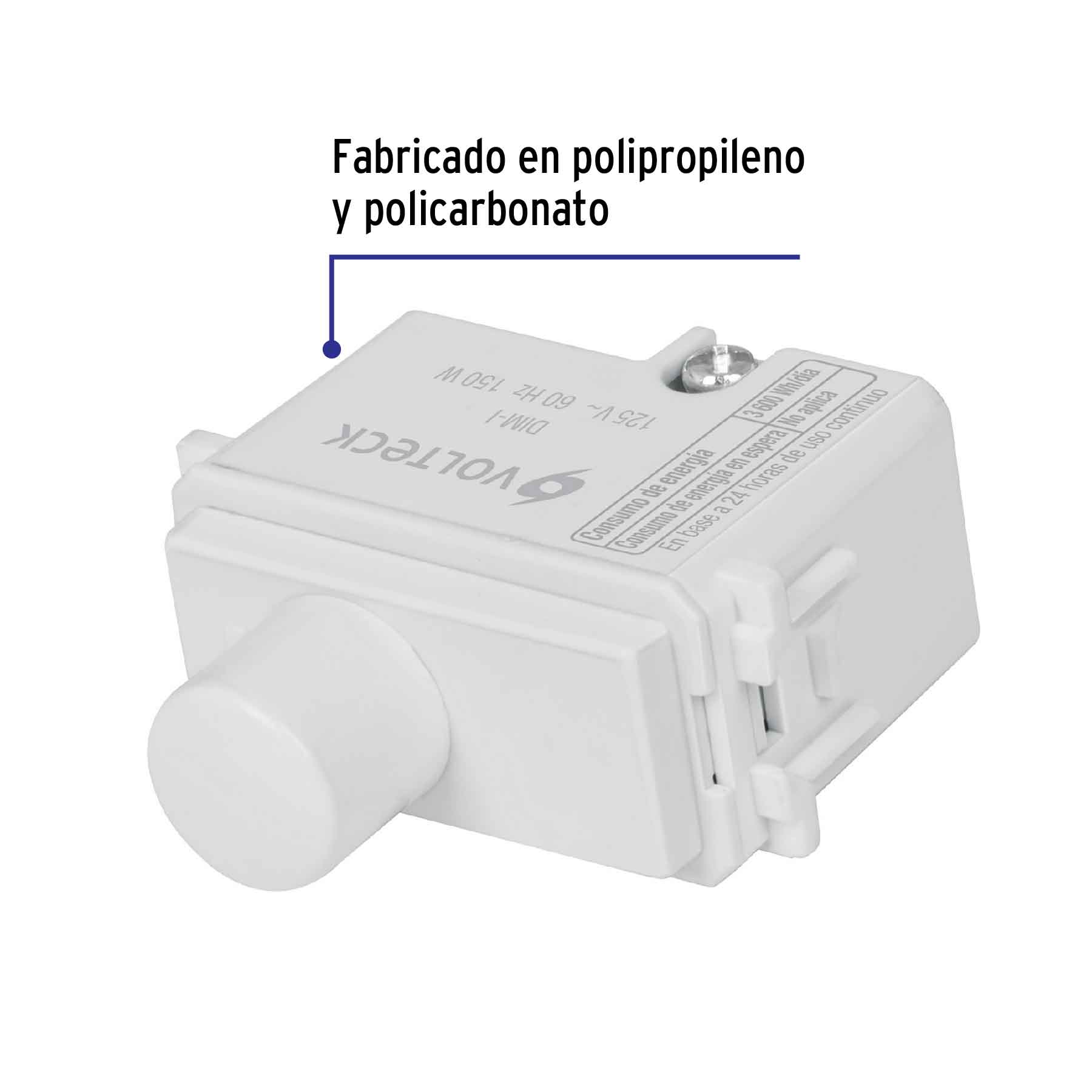 Dimmer giratorio, línea Italiana, color blanco