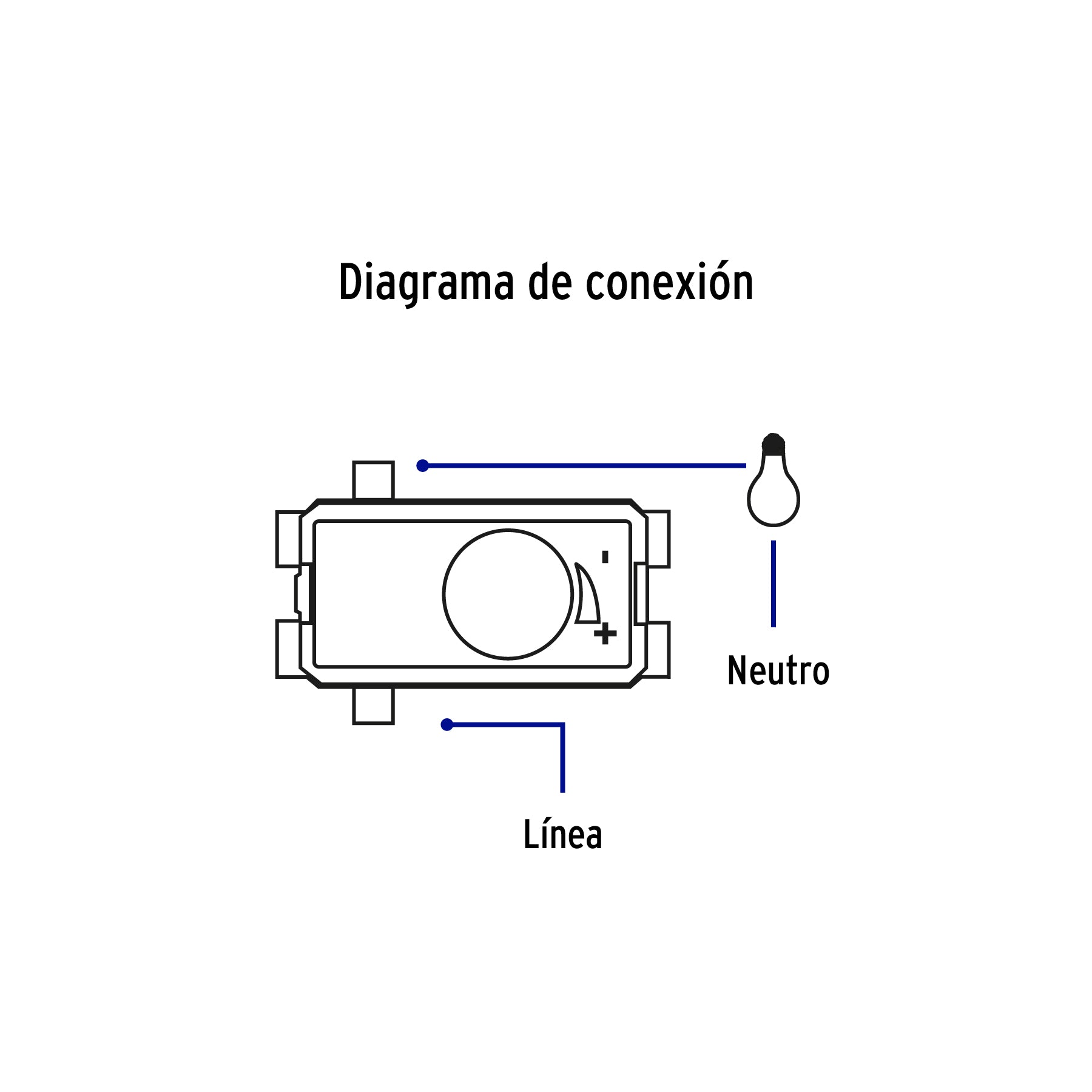 Dimmer giratorio, línea Italiana, color negro