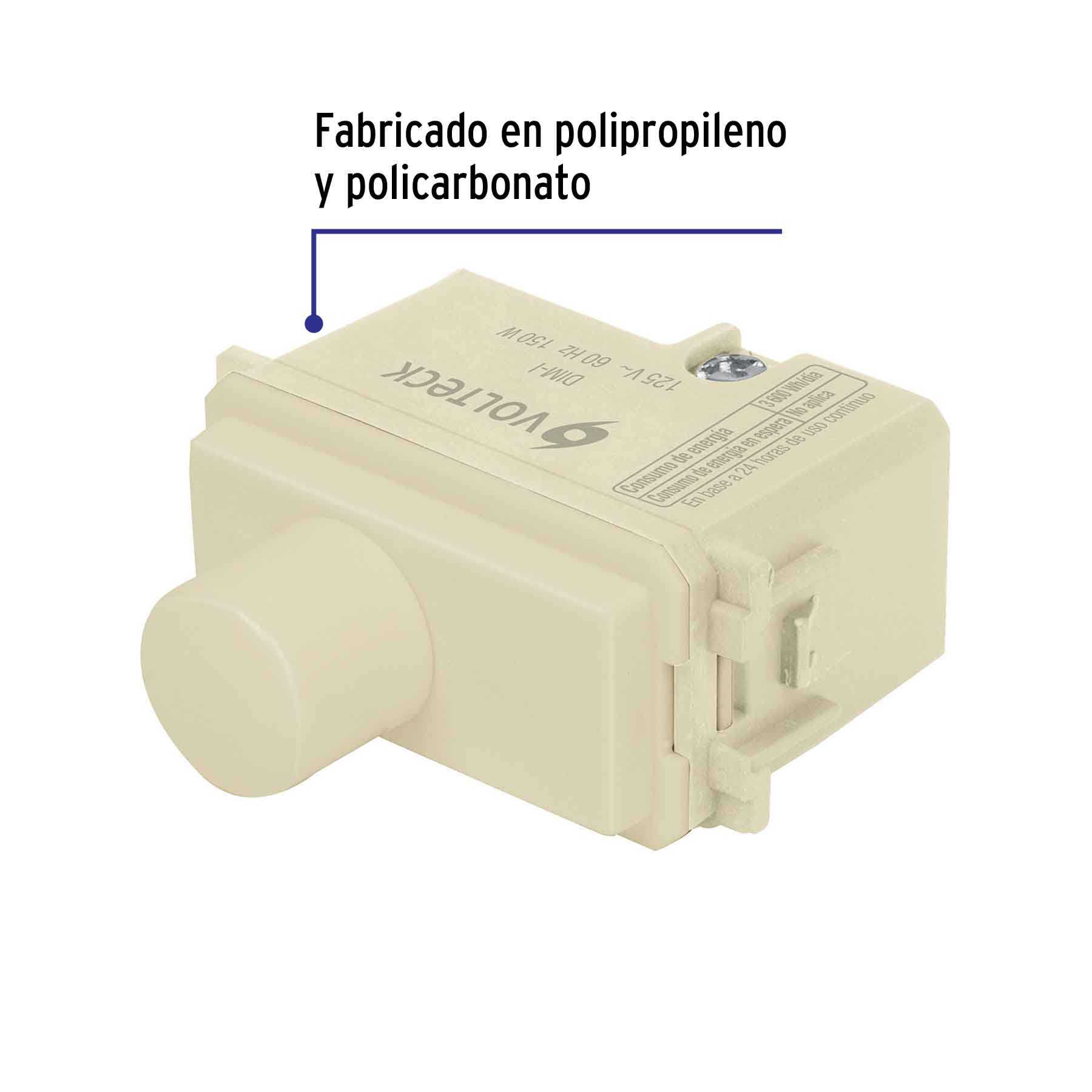 Dimmer giratorio, línea Italiana, marfil