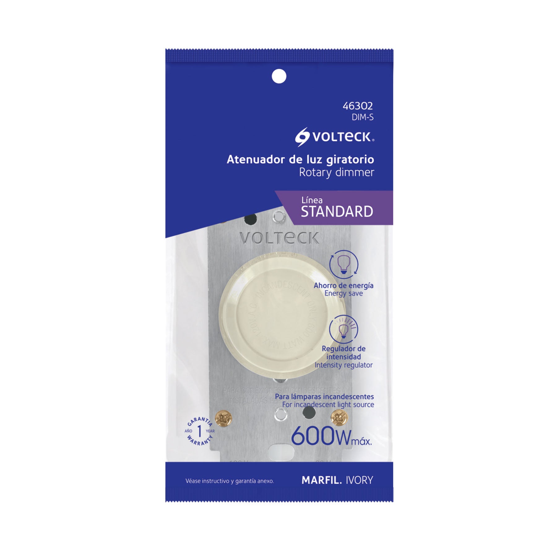 Atenuador de luz rotativo, línea Standard