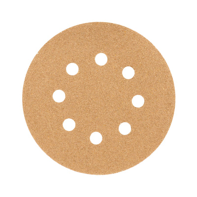 Discos de lija roto orbital 5", grano 60, 8 orificios, 5pzas