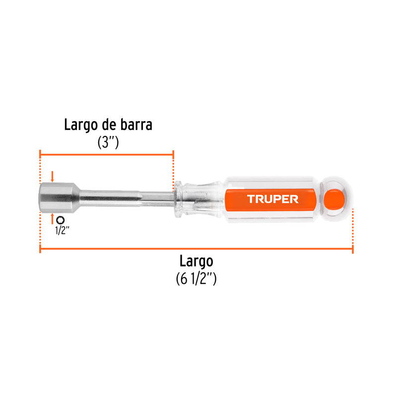 Desarmador de caja 1/2" mango de acetato