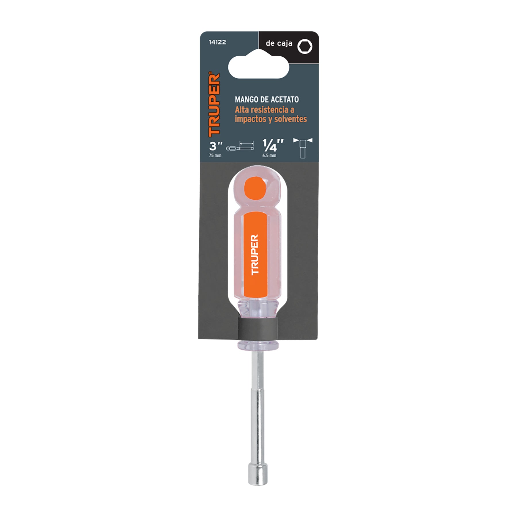 Desarmador de caja 1/4" mango de acetato