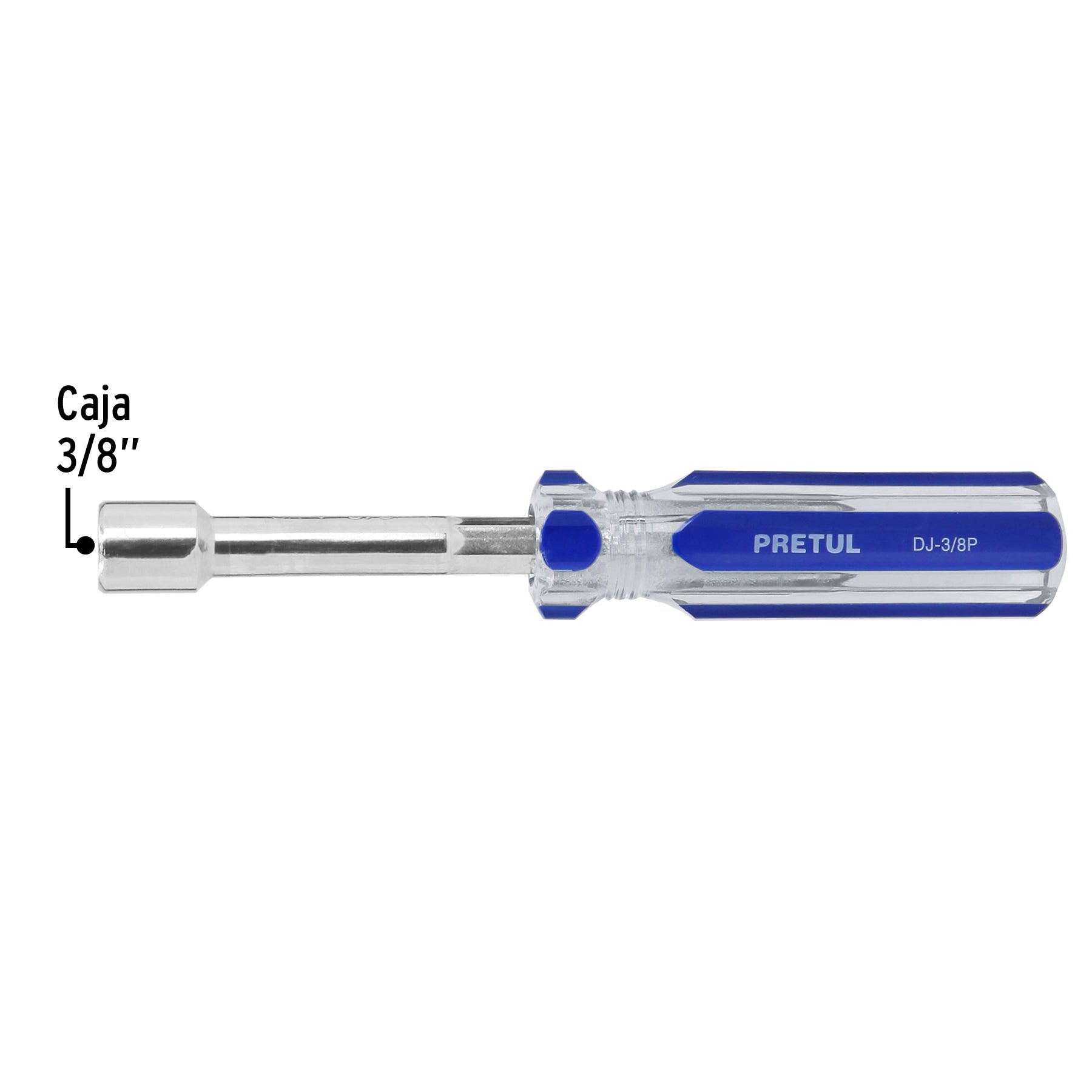 Desarmador de caja 3/8" mango de PVC Pretul