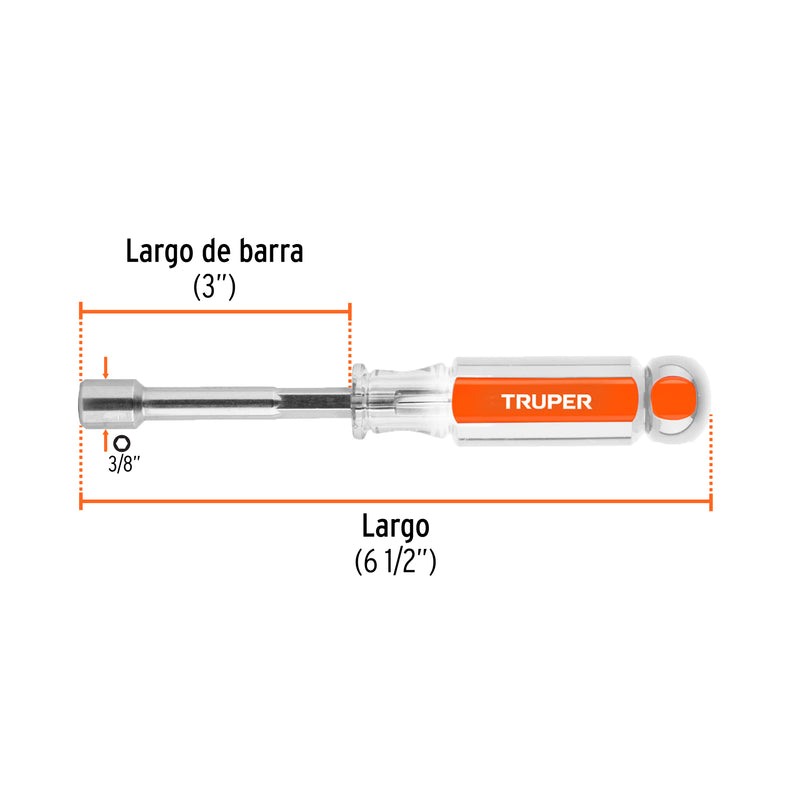 Desarmador de caja 3/8" mango de acetato