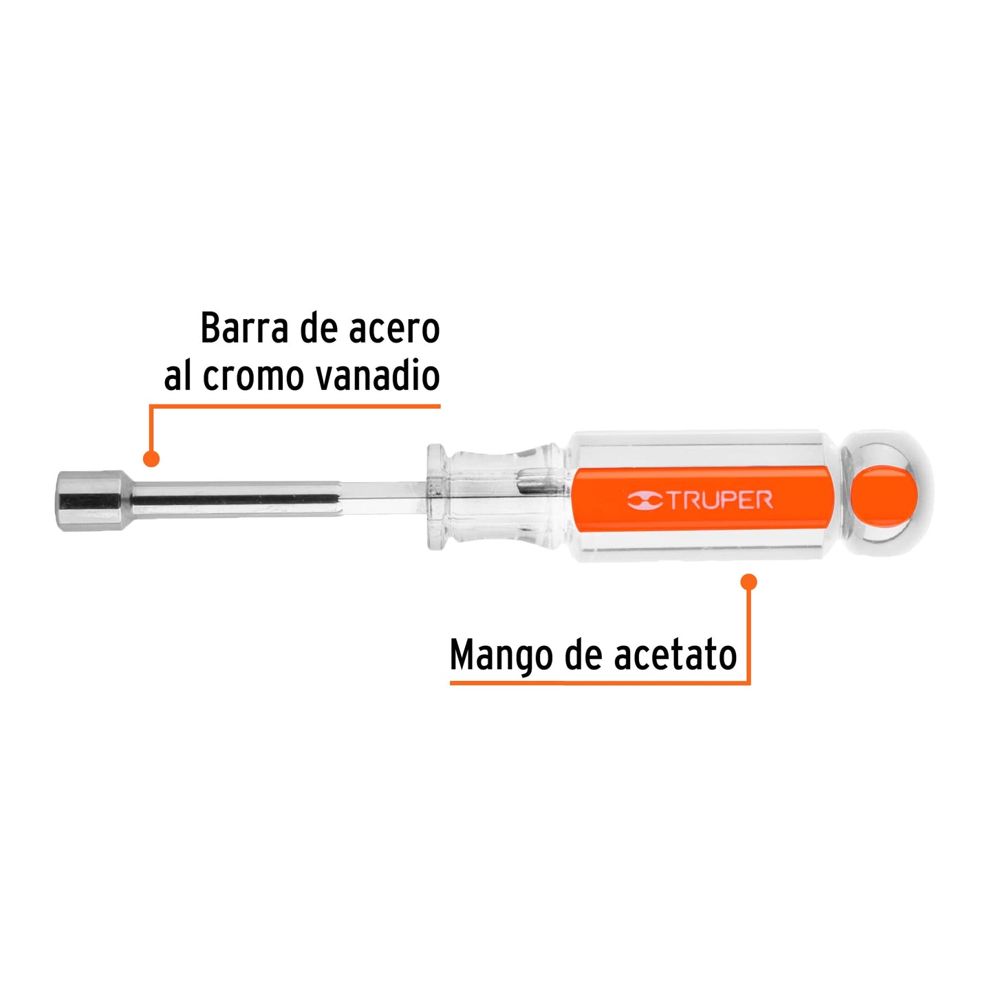 Desarmador de caja 5/16" mango de acetato