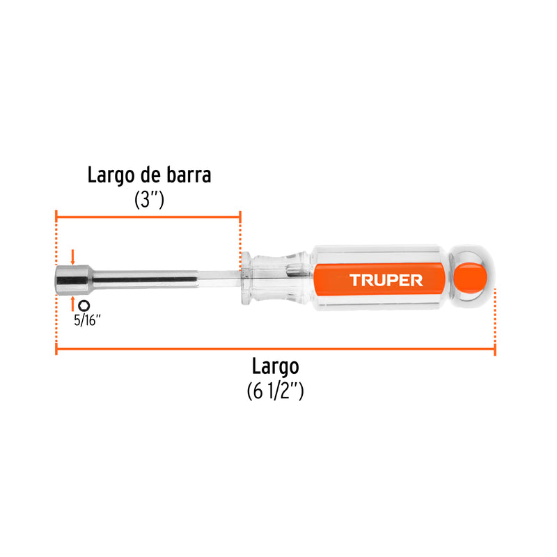 Desarmador de caja 5/16" mango de acetato