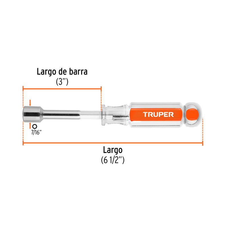 Desarmador de caja 7/16" mango de acetato