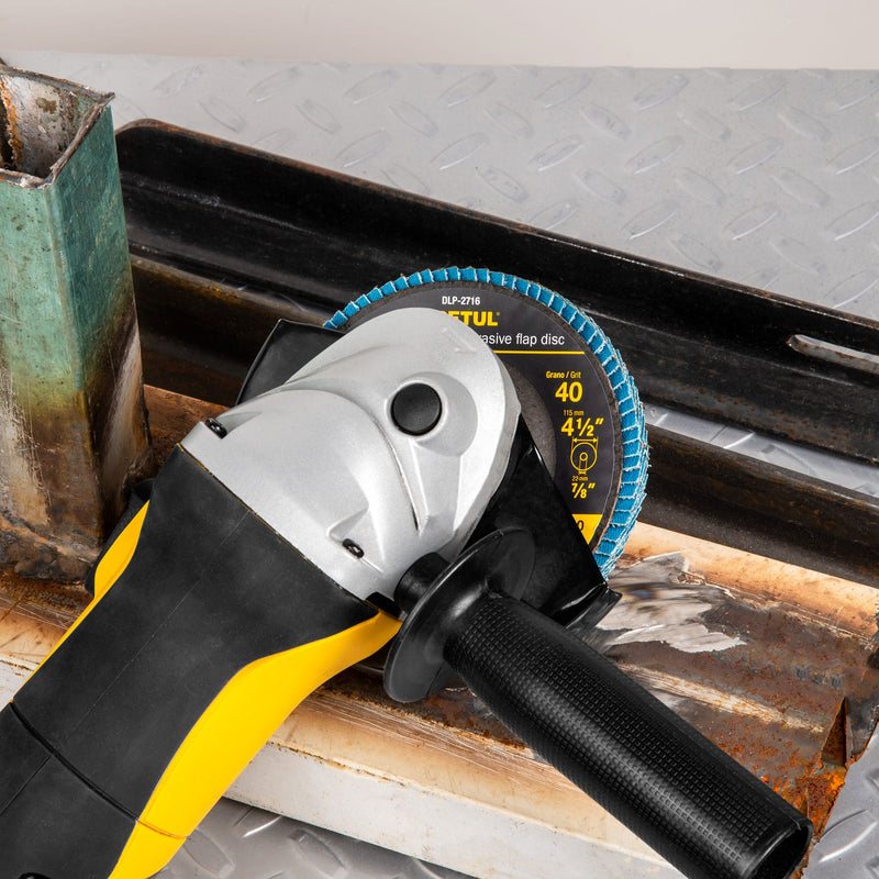 Disco laminado, 4-1/2", grano 40, centro 7/8", Pretul