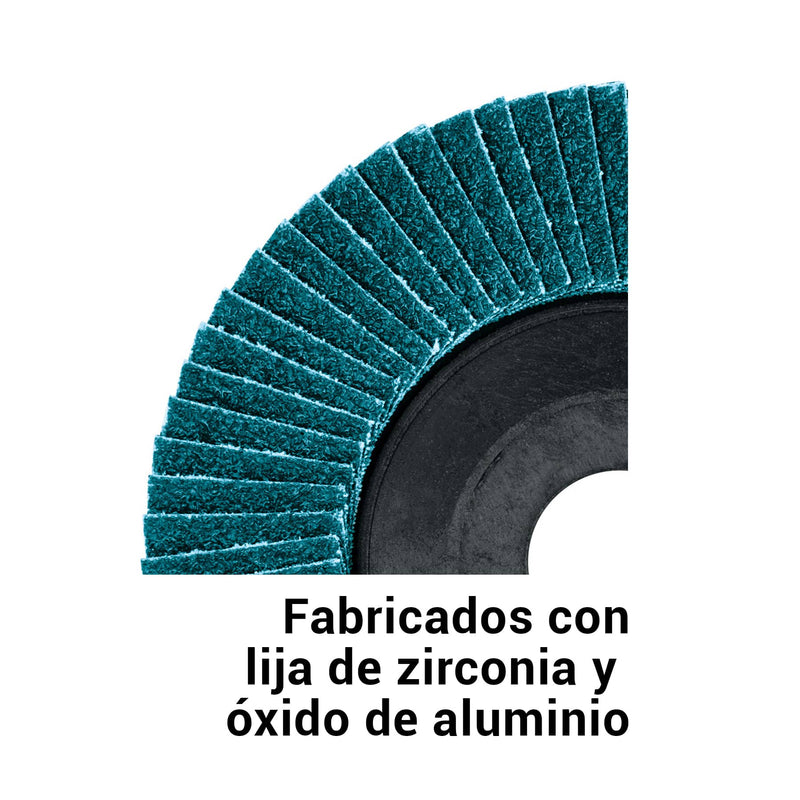 Disco laminado 7" respaldo plástico barreno 7/8"grano 80