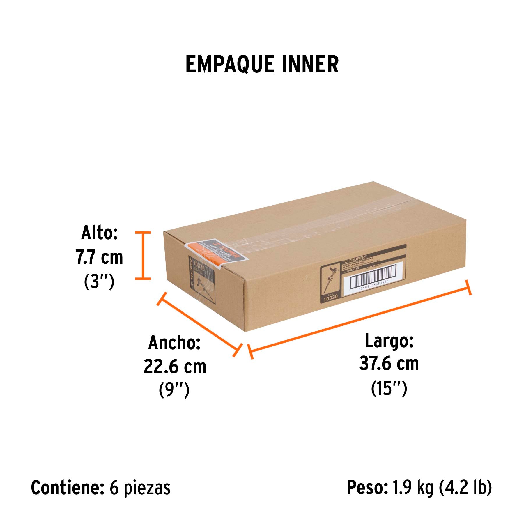Aspersor metálico dos vías, estaca metálica de 11"