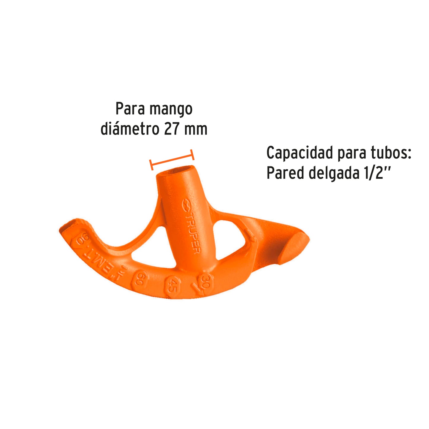 Doblador de tubo conduit, hasta 1/2"