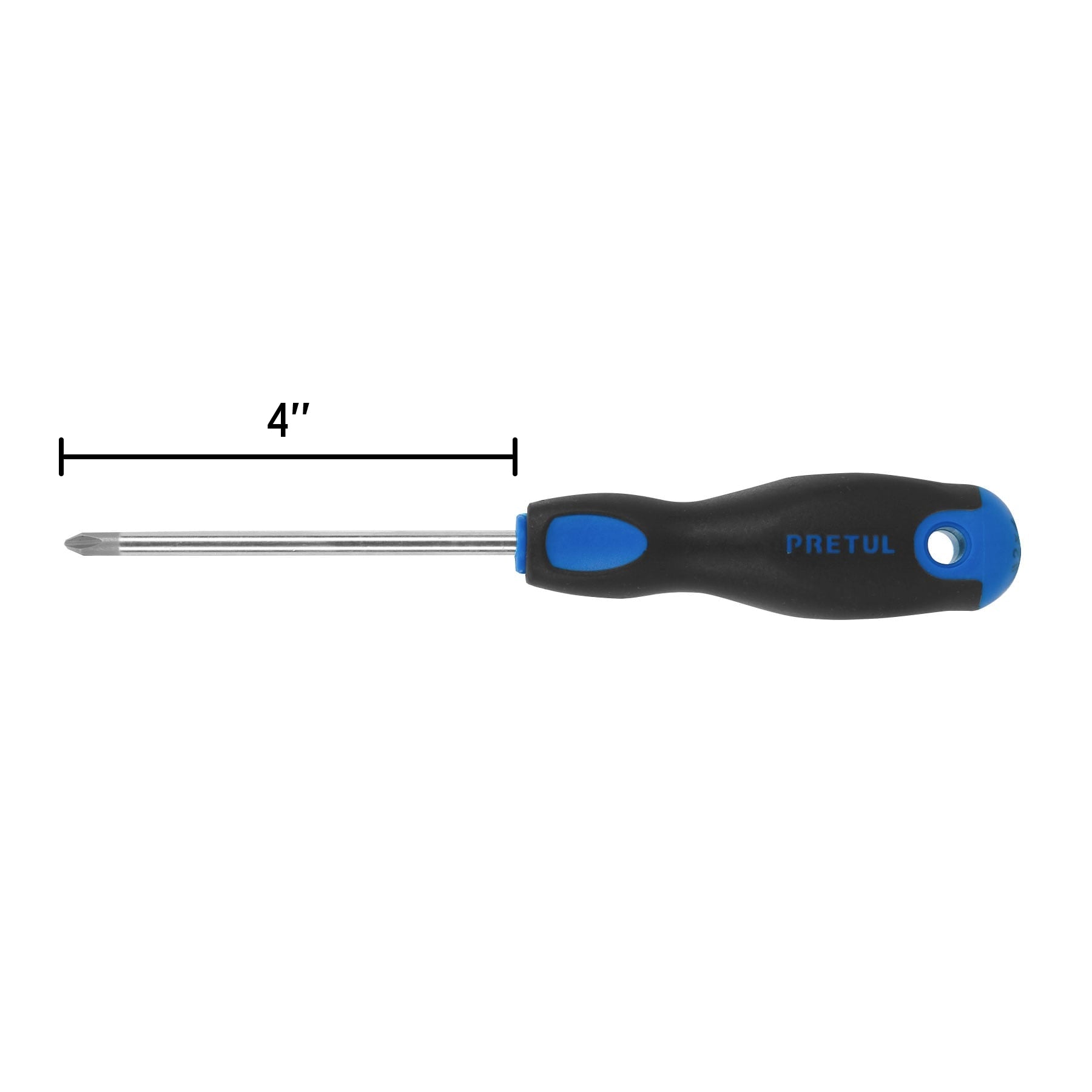 Desarmador punta phillips, 1/4x4", mgo comfort grip, pretul