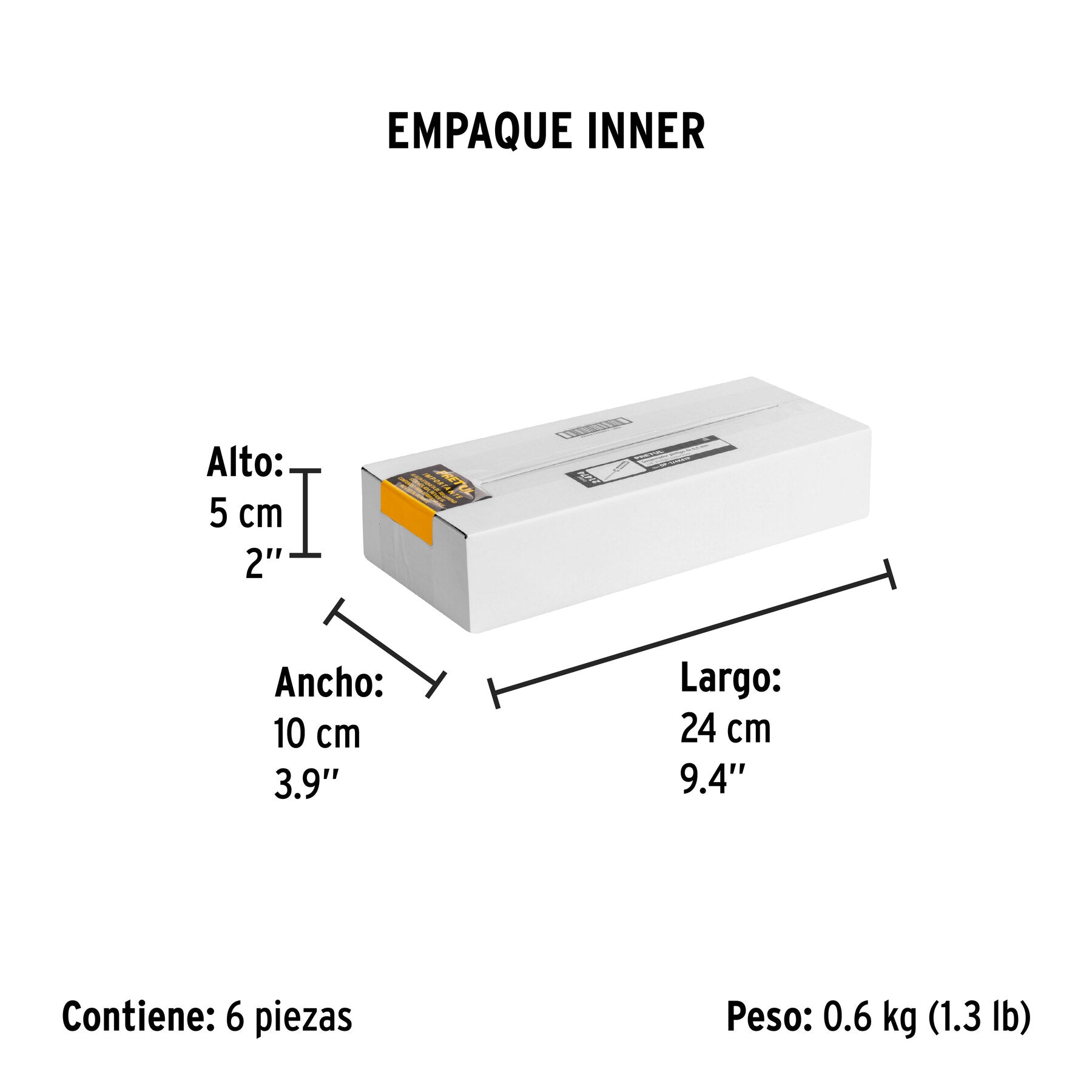Desarmador punta phillips, 1/4 x 4", mango pvc, pretul