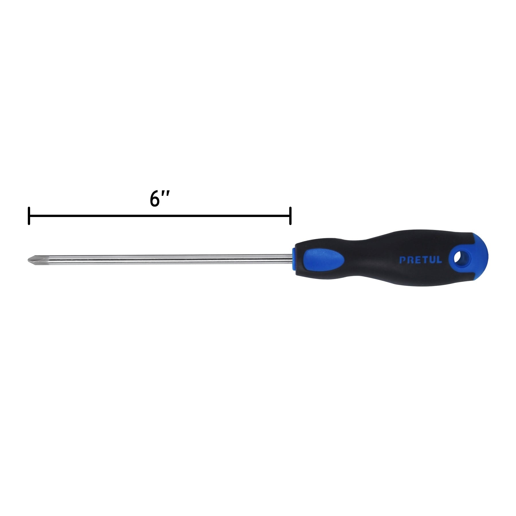 Desarmador punta phillips, 1/4x6", mgo comfort grip, pretul